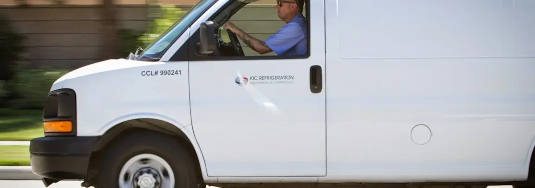 KIC Refrigeration service vehicle serving Newark area